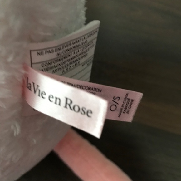 New La Vie en Rose Duck Plush Toy Stuffed Animal Snow White Pink - Picture 5 of 7